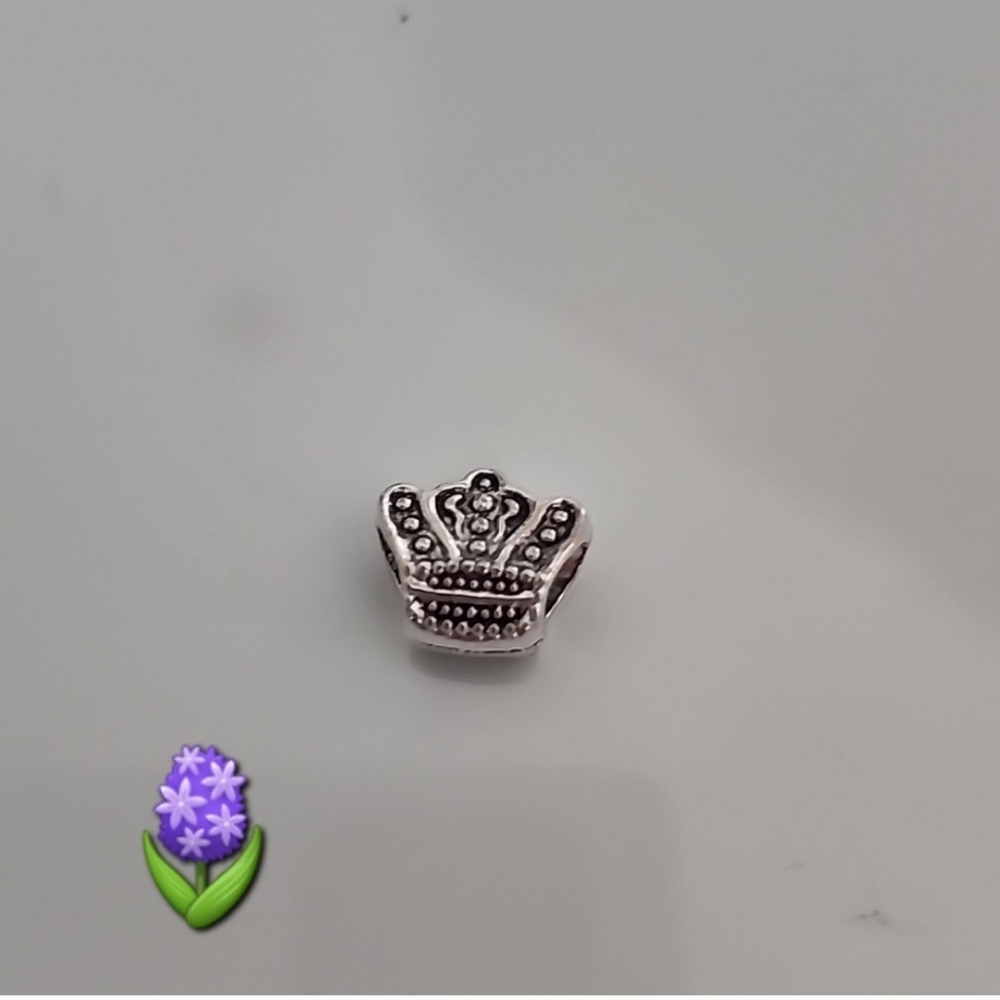 Crown  Charm for European Style Bracelets Fits Pandora Systems